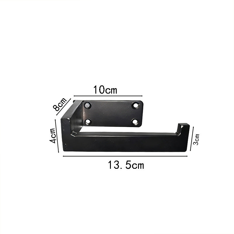 No-drill stainless steel toilet paper holder - damage-free metal toilet roll dispenser for bathroom