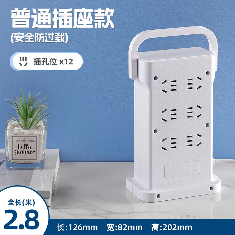 Wireless charging power strip, smart usb fast charging, multi-outlet, multi-function, thickened copper wire, power strip for home, office, and dorm