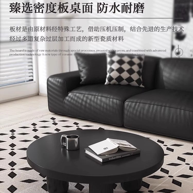 New arrivalcasual modern combination cream style round creative coffee table small ins style living room for home small table b&b