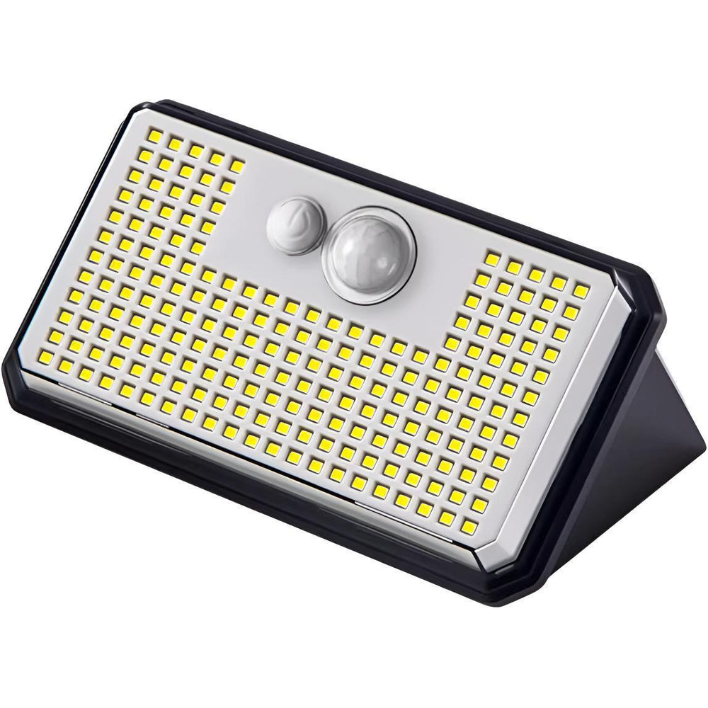 Solar powered motion sensor light - outdoor patio wall lamp, waterproof, for home, balcony, yard, landscape, and entryway lighting