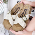 2026 new french retro platform crossover strap french chic sandals & slippers - summer women's outerwear fashion export