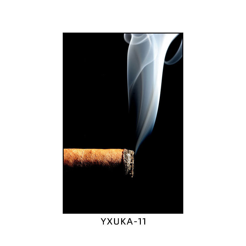 Cigar decorative painting bar clear bar hanging painting smoking retro coffee shop theme restaurant dining hotel box mural