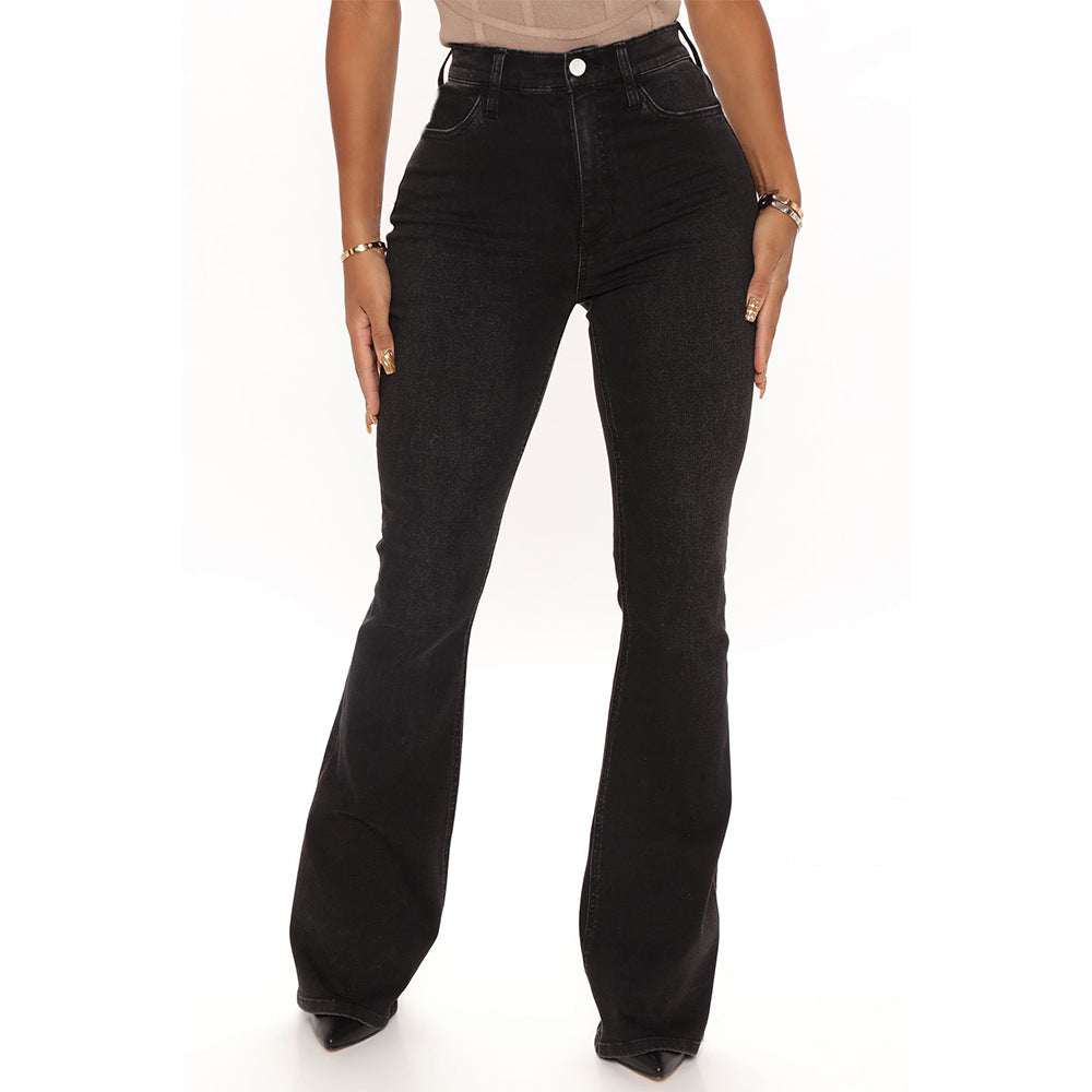 Ebay  speaker jeans women's fashion style hip lifting slimming look mop pants women's cross-border plus sizepants