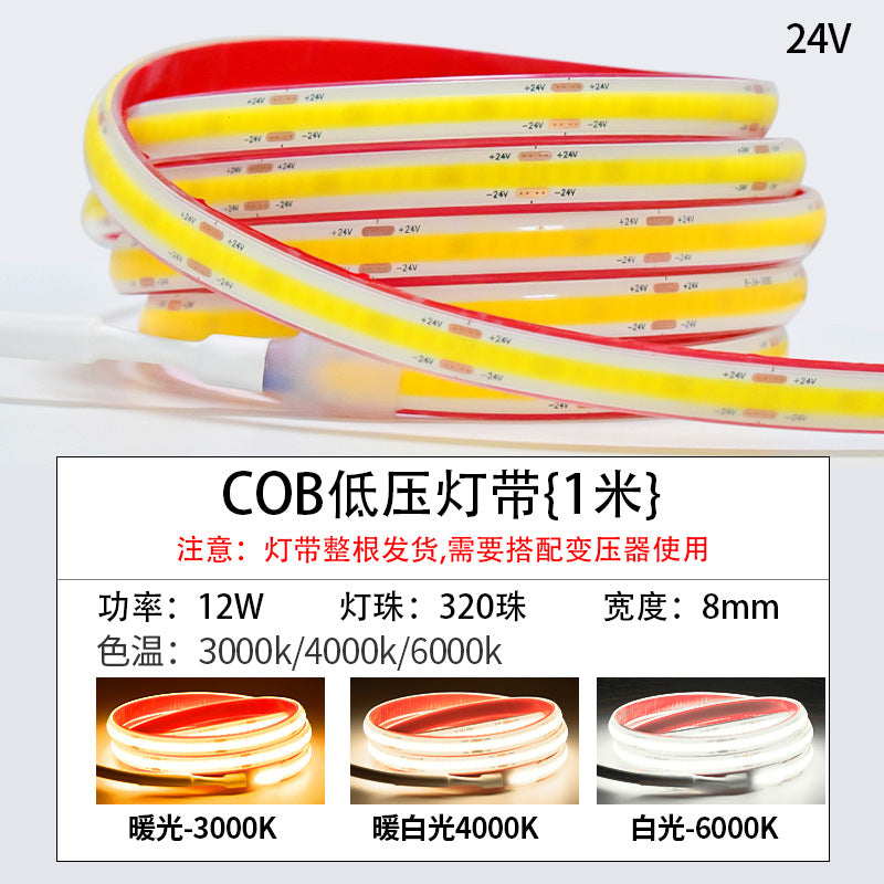 Zhongshan Lighting Home Decoration Company Waterproof COB Light with 24V Flexible Atmosphere Ceiling TV Wall No Main Light