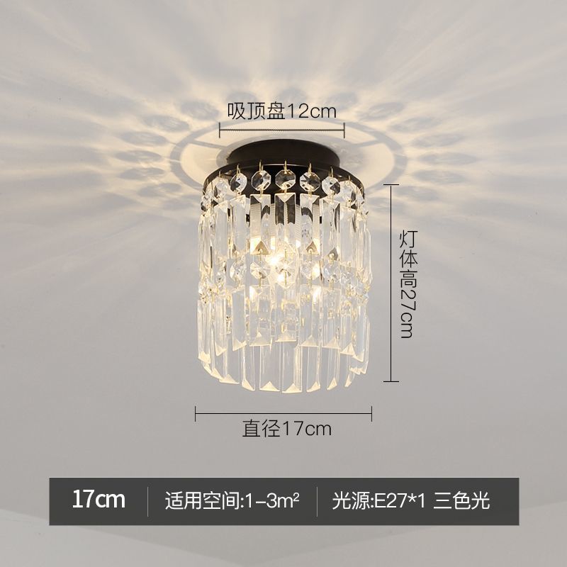 Modern minimalist creative hallway entryway ceiling light, light luxury crystal italian style popular corridor balcony walk-in closet lighting fixture