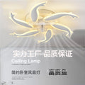 Ceiling lamp with fan new arrivalcasual restaurant lamp modern smart electric fan branch special-shaped fan lamp