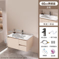 For home bathroom cabinet ceramic all-in-one basin double drawer thickened honeycomb aluminum bathroom washbasin washbasin