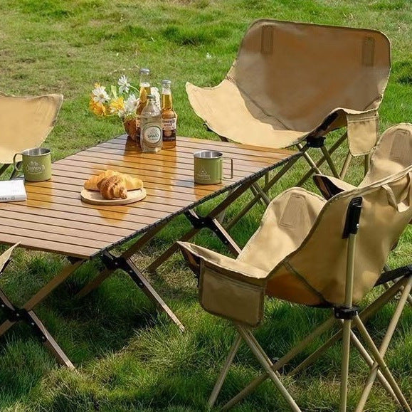 Moon chair egg roll table suit outdoor picnic chair essential car portable chair good-looking camping table and chair stable fold