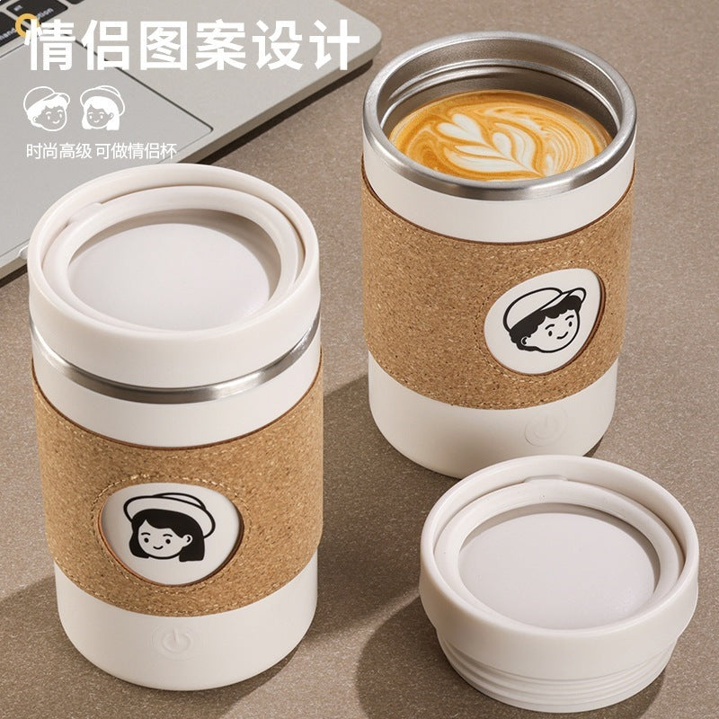 304 stainless steel automatic mixing cup - rechargeable wireless lazy water bottle - portable electric magnetic rotating shaker for coffee