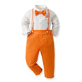 New arrival: cross-border children's clothing - boys' overalls and shirt two-piece set - baby's first birthday dress - gentleman style outfit