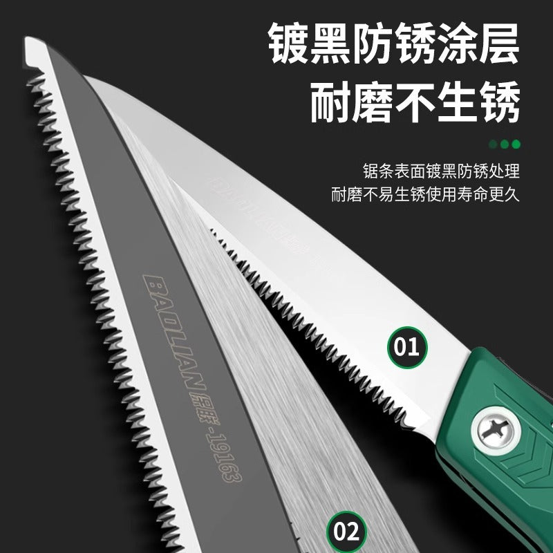 Baojun handheld hand saw folding saw household hacksaw hand saw wood saw hand saw woodworking logging hand saw