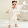 Baby pajamas modal cotton thin style kids' loungewear summer boys' and girls' three-quarter sleeve air conditioning suit two-piece set