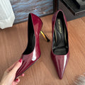 Yx2026new arrival small gold root black suede flatsflats thin heel fashioneasiest for matchelegant pointed toe high heels for women