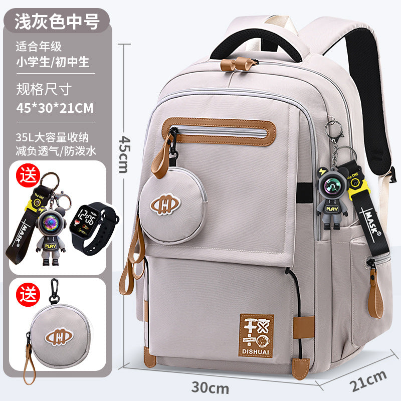 Lightweight, ergonomic backpack for middle school, high school, and elementary school students - extra large capacity, unisex design