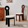 Solid wood keychain chair frenchretro solid wood dining chair soft-packed dining chair medieval style for home makeup chair back chair