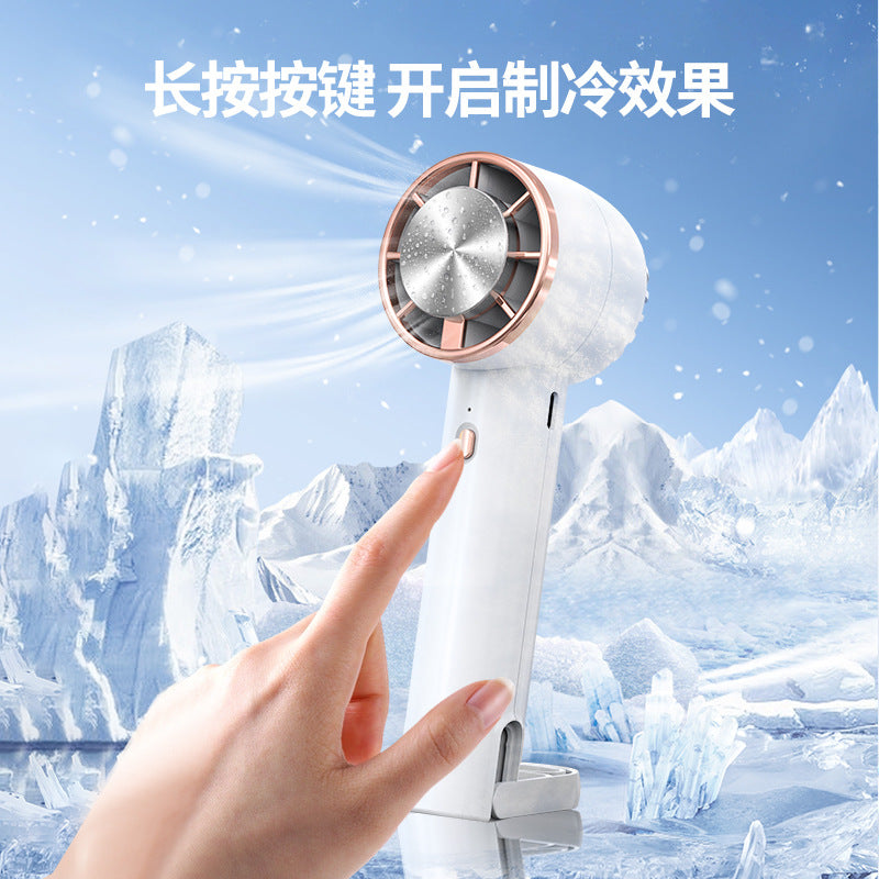 New outdoor handheld cooling fan - usb powered, desktop & portable with carabiner clip - ice cooling fan wholesale