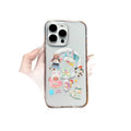 Cute rabbit & bear iphone 17 case, apple 16 magnetic shockproof high-transparency clear 15 soft case 13