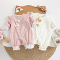 Baby spring autum tweed style double layer long sleeves jumpsuit, western style, cute princess, newborn baby girl outing clothes