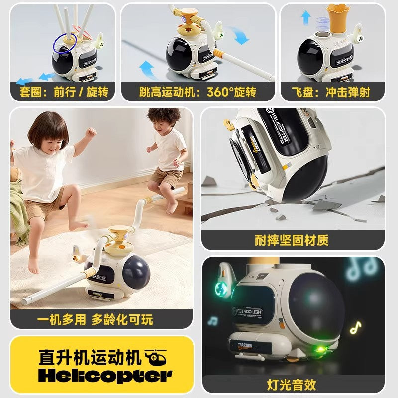 new arrival: 3-in-1 kids' sports helicopter jump rope machine - indoor/outdoor multiplayer competitive sensory integration training toy