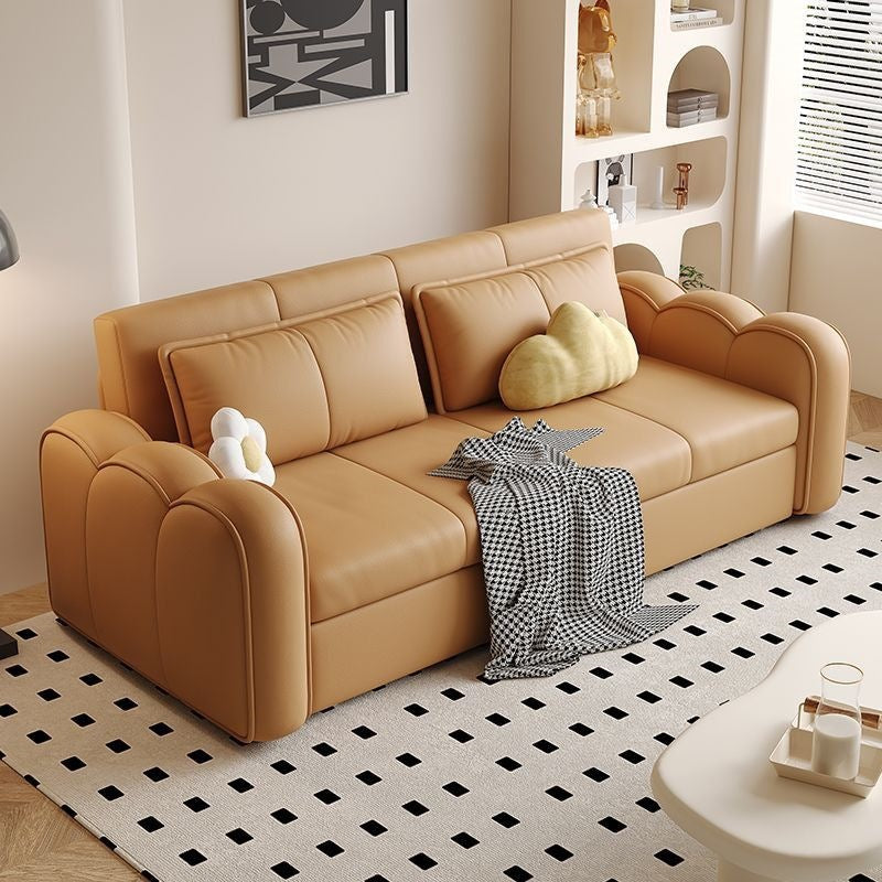 Sofa bed all-in-one dual-purpose small apartment multi-functional foldable living room cream foldable bedroom telescopic double sofa