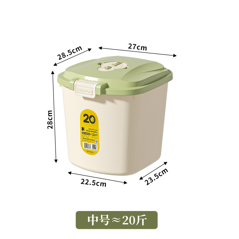 Grains Storage Sealed Box Food Grade Rice Noodle Storage Container Insect-proof and Moisture-proof 10kg High-end Household Rice Bucket
