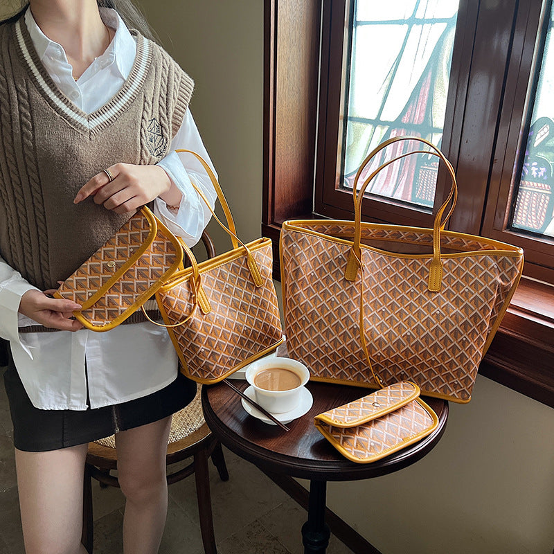 Commuter to work Large capacity tote bag women's 2025 new spring and summer retro fashion shoulder bag Casual commuter women's bag