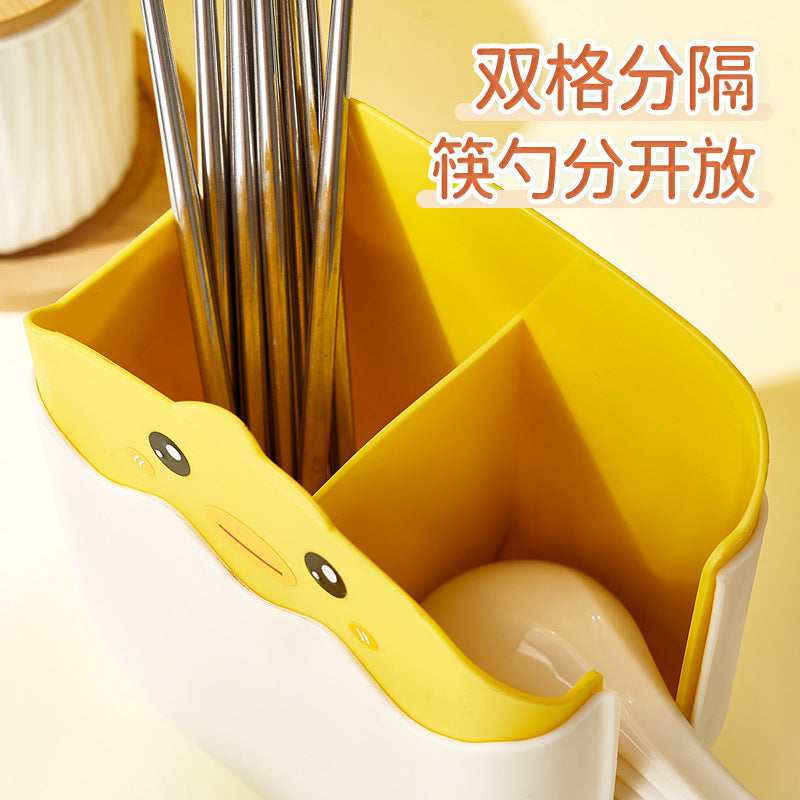 Chopstick holder divided chopstick cage drain rack storage rack holder for home chopstick holder kitchen chopstick cage knife holder all-in-one storage box