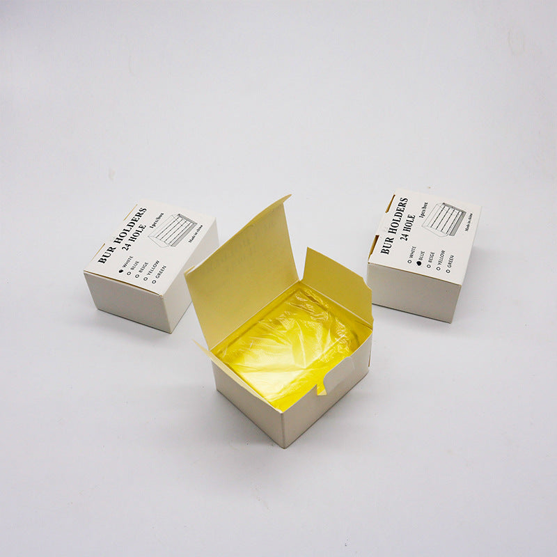 Dental 24-hole high-speed car needle box, dental oral material preparation tooth car needle square box, plastic car needle placement box