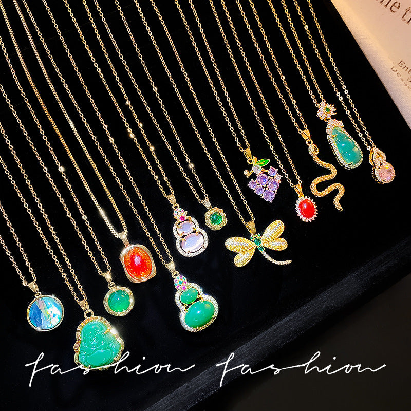 Necklace women's long new chinoiserie zen buddha pendant retro ethnic style decoration bohemia accessories sweater chain