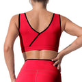 Trendy chinese-style frog closure sports bra - u-neck, waist-cinching, sleeveless tank top for fitness, running, and yoga - sexy and chic