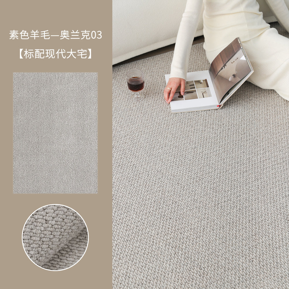 Wool carpet plain color living room accessible luxuryclassynew arrivalfor home carpet large house standard bedroom floor mat stain-resistant thickened
