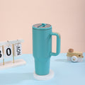 Custom 40oz fourth-generation handle ice tumbler, 304 stainless steel vacuum insulated cup, portable collapsible straw cup
