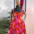 supply summernew arrivalprintingsexy waist mid-length skirt fashionfashion geometric printing suspender skirt