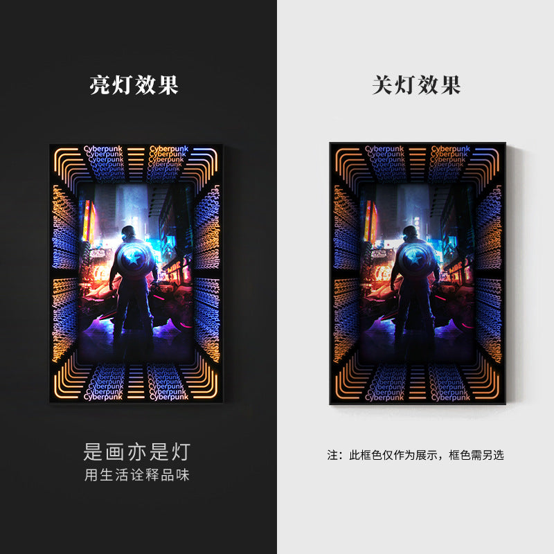 KTV box, private room, luminous hanging paintings, bar, pub, wall decoration painting, e-sports room, cyberpunk style mural