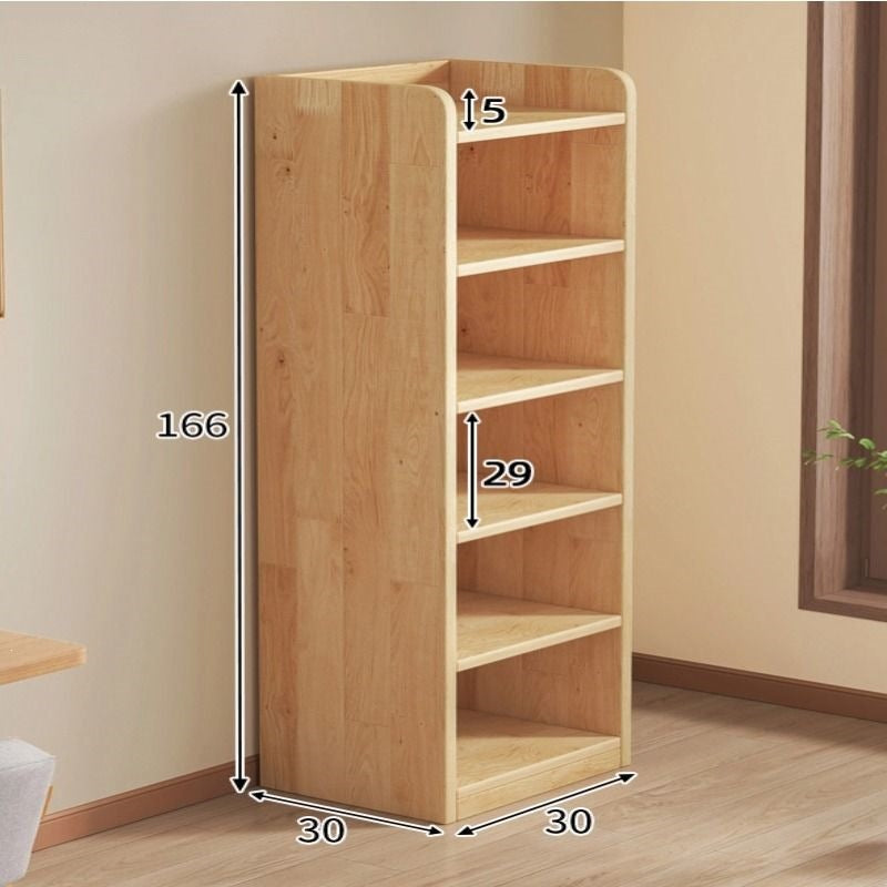 Solid wood bookshelf living room simple floor bookcase student storage rack children's home multi-layer bedroom storage cabinet