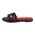 2025 new women's low heel flat sandals and slippers - round toe, voltage laser design