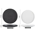8inch steak plate + 10inch steak plate - rock white + rock black - 1 pack