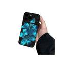 Midnight blue lily phone case for apple 17 pro, soft case for 16/15, niche high-end style, trending online, also fits 13