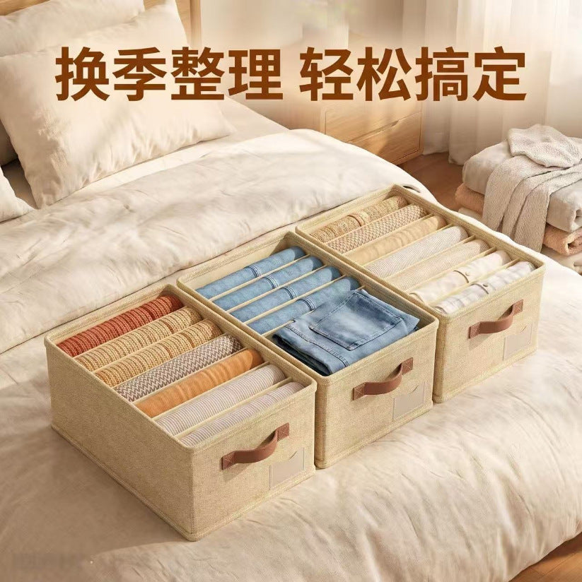 New little red flower divided storage box, underwear organizer, pp board clothes and pants storage solution, clothing storage box
