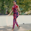 Fashion style cross-border niche stylestylish women's waist bag hip skinny jeans jumpsuit halter sports slim fit trendy jumpsuit