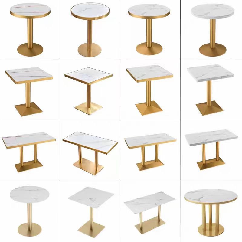 Luxury milk tea shop dessert shop restaurant table round square table cafe western restaurant snack burger shop table and chair set