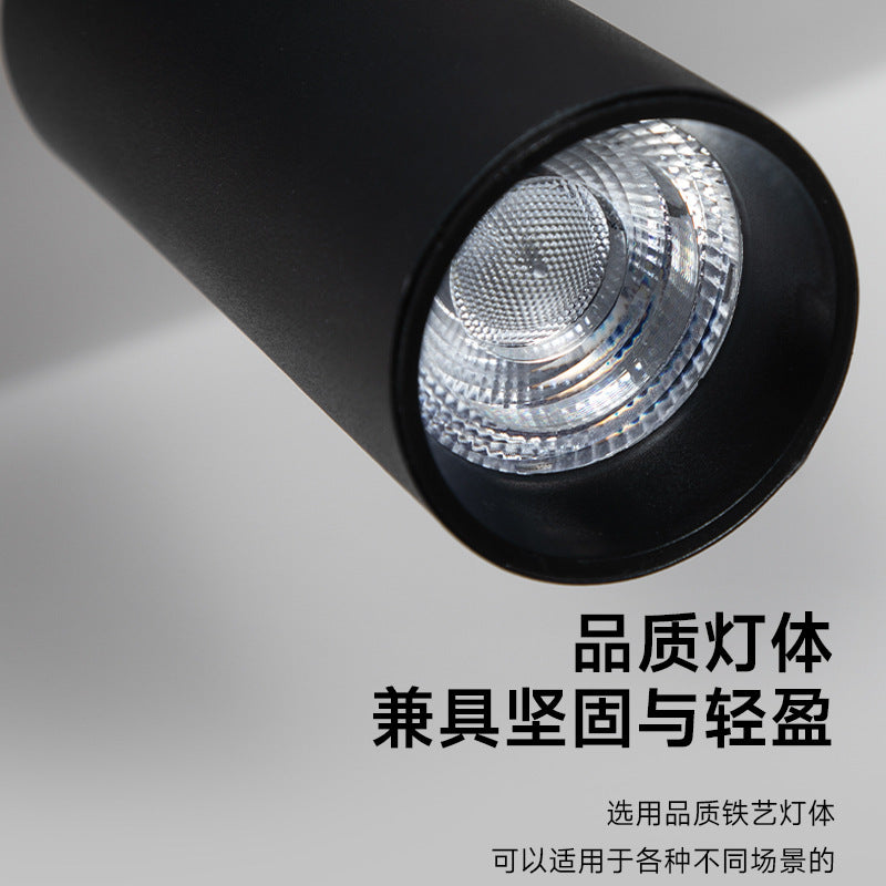 Vintage restaurant track chandelier wabi wind movable bar spotlight medieval walnut fan dining table light