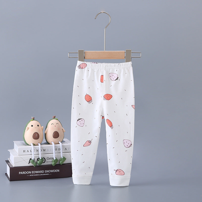Baby long johns newborn baby pure cotton open crotch pants girl spring & fall thin inner wear single boy bottom pants