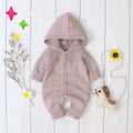 Baby knitting one-piece hoodie spring & fallnewborn clothing men's and women's baby sweater cute heattech romper 06