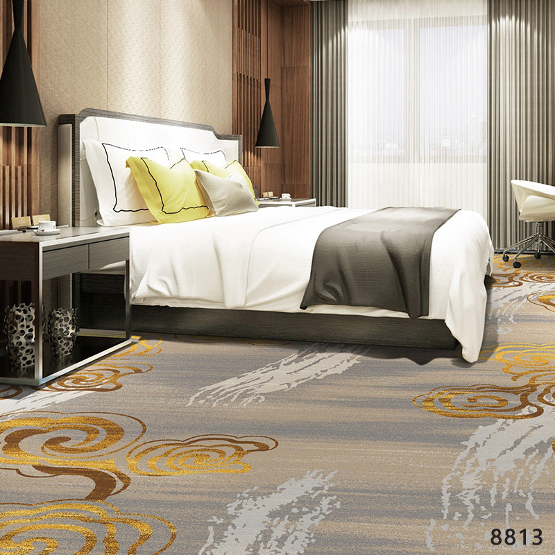 Ready-to-ship printed carpets for hotels and guesthouses, suitable for hallways, corridors, banquet halls, clubs, and billiard rooms. fire-resistant carpet