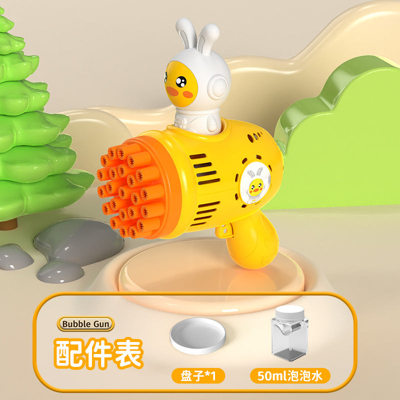 new two-in-one snowflake sunflower kidsren's internet celebrity gatling bubble gun shower bubble machine bubble water