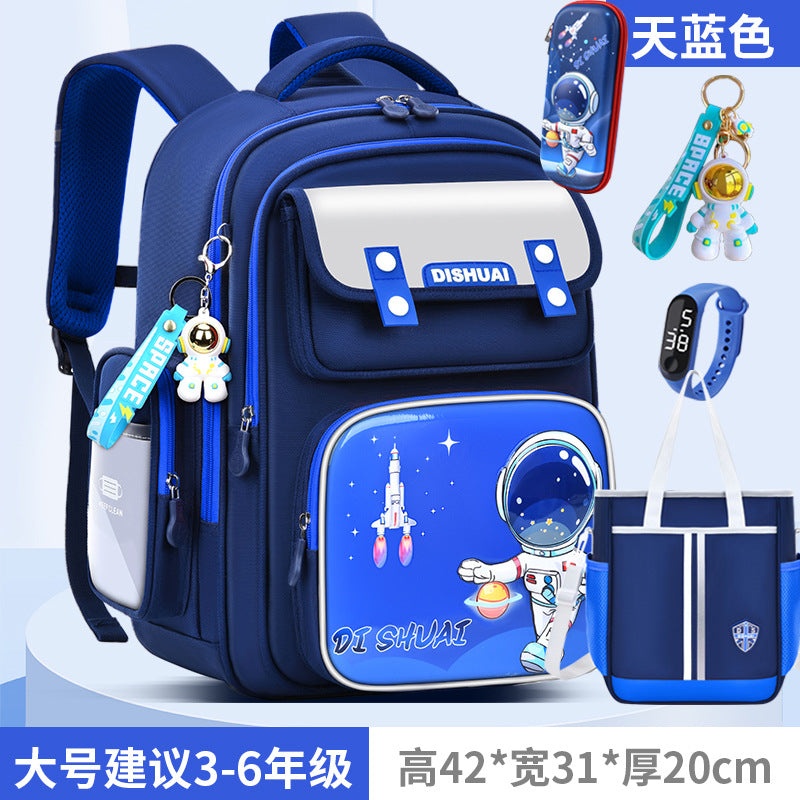 Elementary school backpack for boys, grades 1-2, ages 3-6, lightweight, child-friendly, spine-protecting, 2026 new model