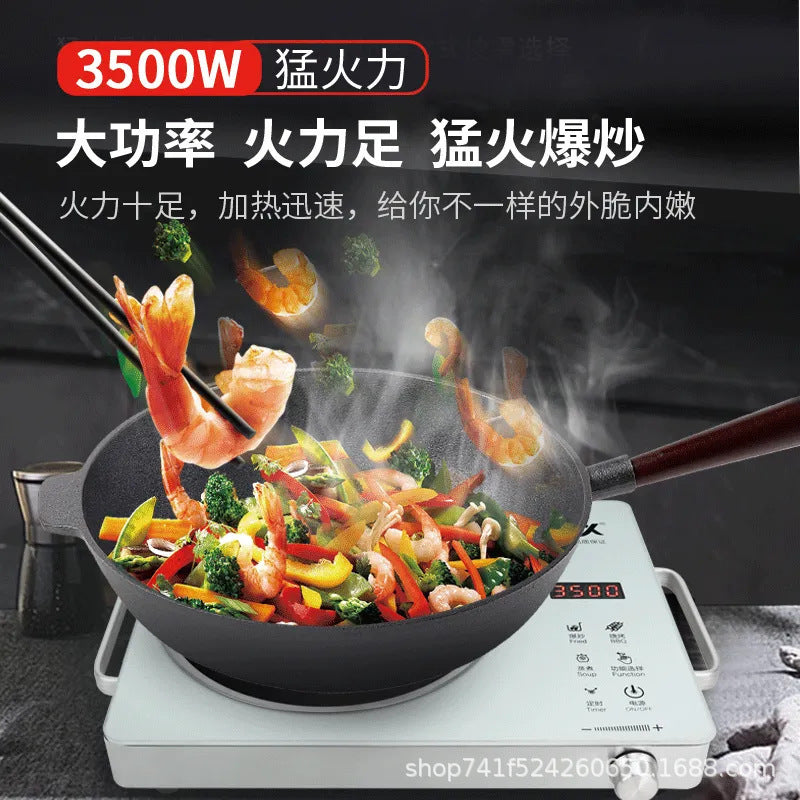 Smart electric ceramic stove induction cooker fierce fire high power non-pick pot for home desktop cross-border foreign trade american regulations european regulations