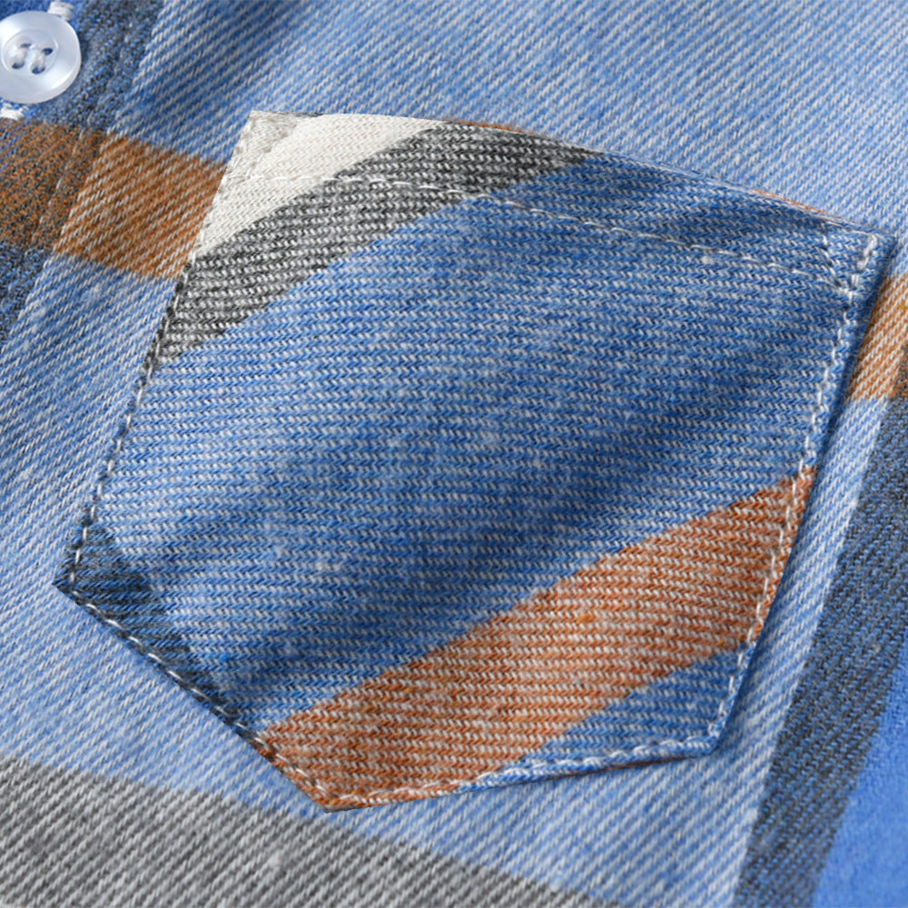 New summer collection: kids' shirts - preppy style short-sleeve plaid shirt - children's clothing short-sleeve boy's shirt