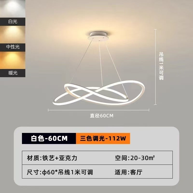 Zhongshan Lighting Modern Simple Chandelier Creative Restaurant Chandelier Children's Room Eye Protection Light Master Bedroom Chandelier Voice Light
